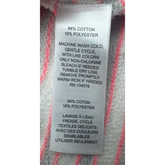 Vineyard Vines Girls Stripe Long Sleeve Knit Hooded Cover Up Dress Sz L Coastal - Picture 6 of 8